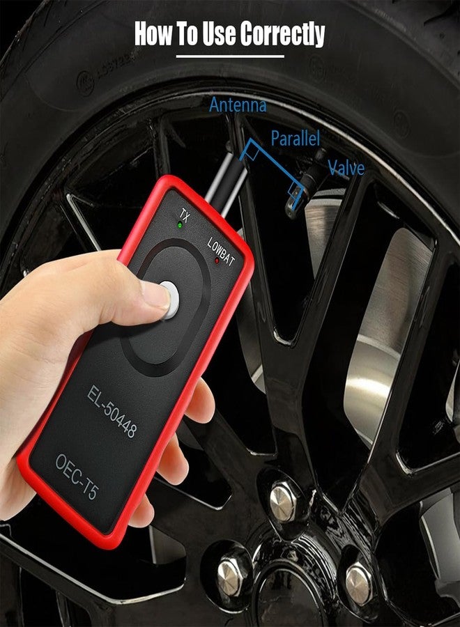 AICEL أداة إعادة برمجة نظام مراقبة ضغط الإطارات AICEL TPMS، EL-50448، أداة إعادة ضبط وتفعيل مستشعر ضغط الإطارات OEC-T5، تدريب على برمجة النظام لمعظم فئات المركبات - Image 5
